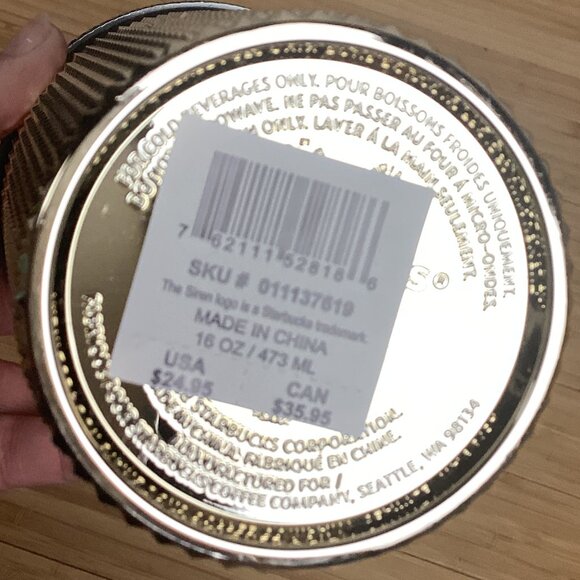 Starbucks Gold Metallic Grande Studded Tumbler NWT - Picture 6 of 8